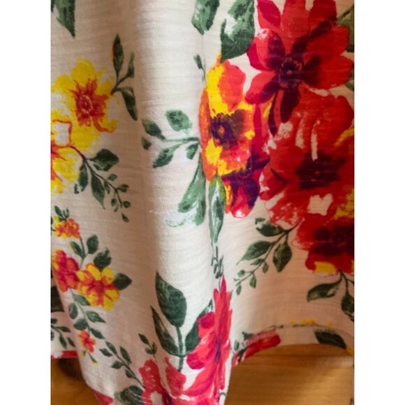 Women Within Floral Cottage Core Beachy Lace Sleeve Tunic Dress 2X Cotton/Polyes - Picture 11 of 16